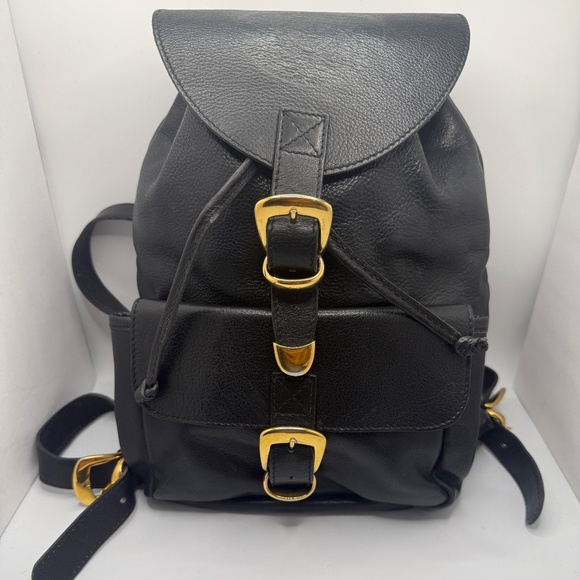 VERSACE BLACK LEATHER BACKPACK! - Picture 15 of 17